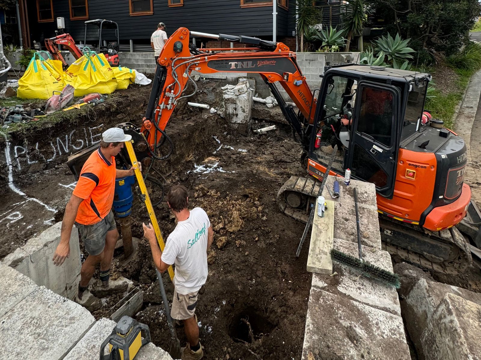 Winter excavation of a new concrete pool project in the Illawarra